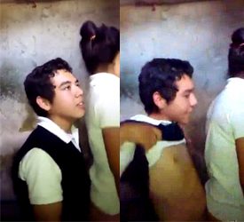 Sexo Escondido en un Salón Abandonado – Colegiala Casero